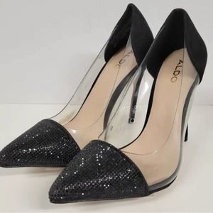 ALDO Black and Clear Women's Heels